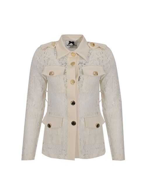 Giacca Sahariana in pizzo Latte NO SECRETS | 261NS209LATTE